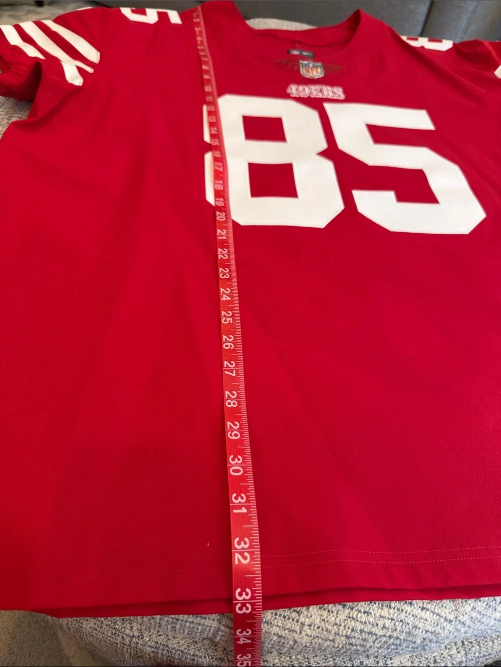 Nike Red Football Jersey #85 with White Accents MENS